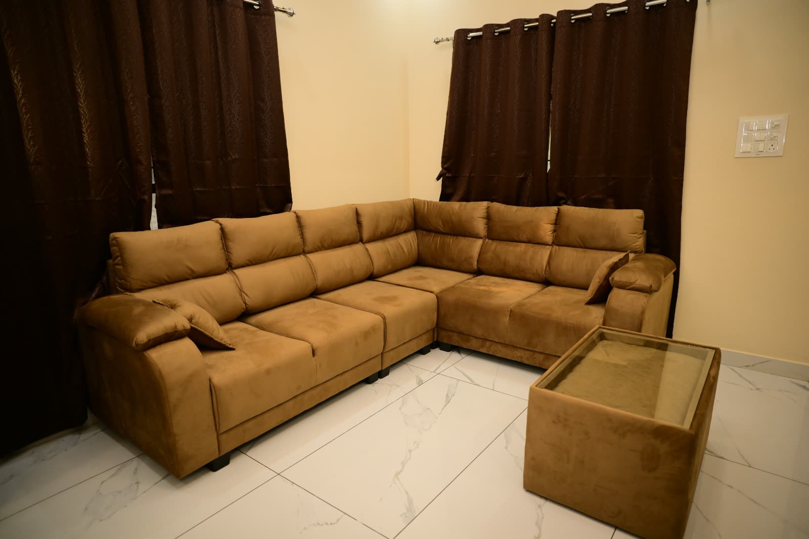 Open living space that flows into the dining nook.